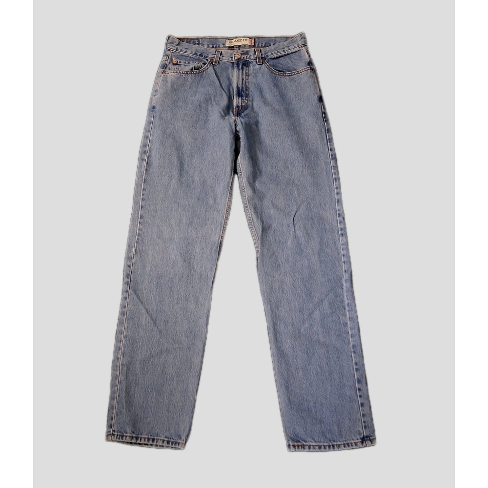 Levi's 550 Relaxed Fit Jeans Men's 32 x 34" Blue Light Wash Denim Bat Wing Y2K